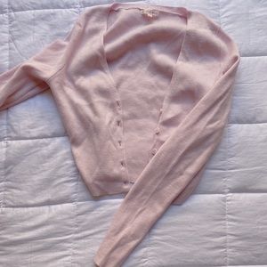 Pacsun pink cropped cardigan